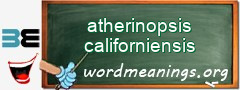 WordMeaning blackboard for atherinopsis californiensis